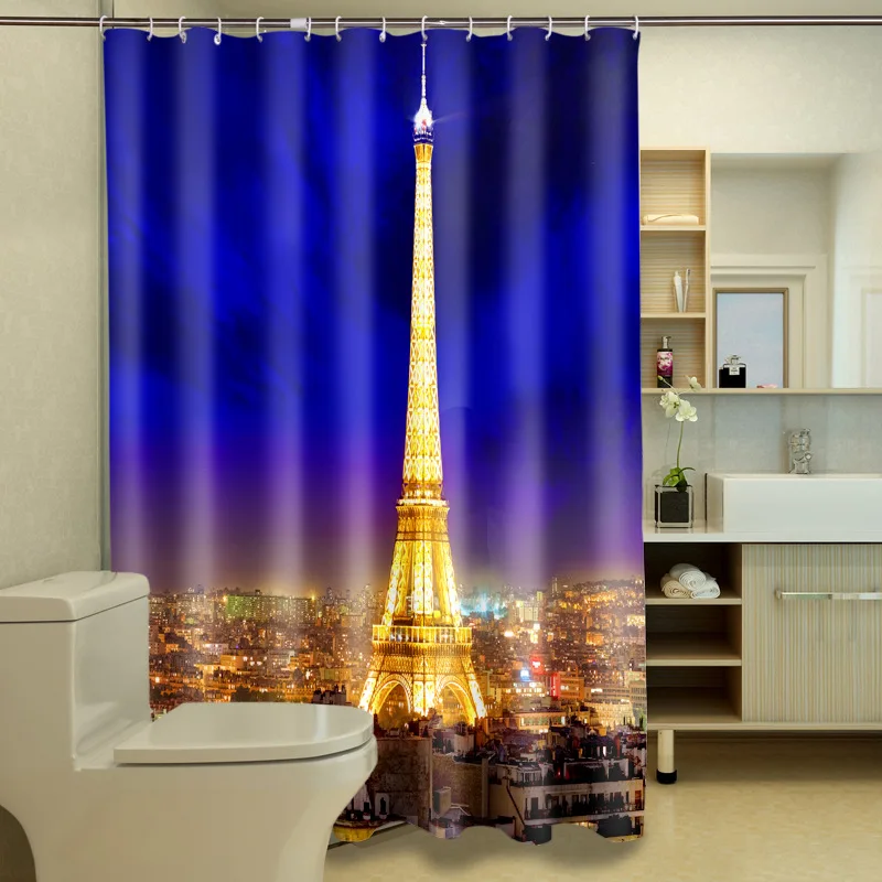 The city under the night 3D Blackout Curtains Healthy non-pollution Digital Print Customiz Design Tablecloth Shower Curtain Bed | Дом и сад