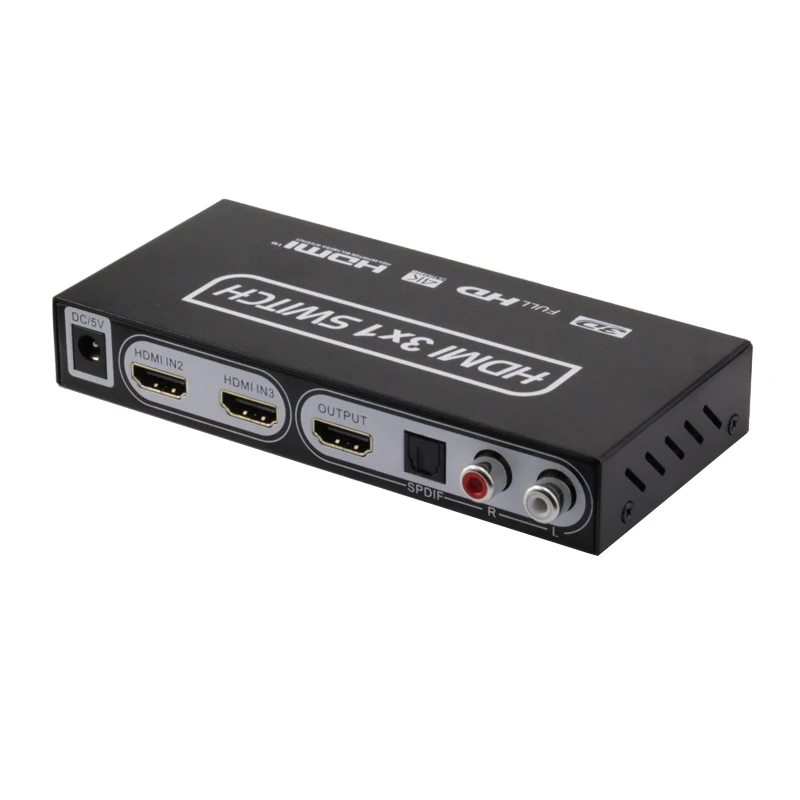 2019 Новый HDMI 3x1 Переключатель аудио экстрактор 4K x 2K 3D ARC Настройка 7 1/5.1CH/2CH с