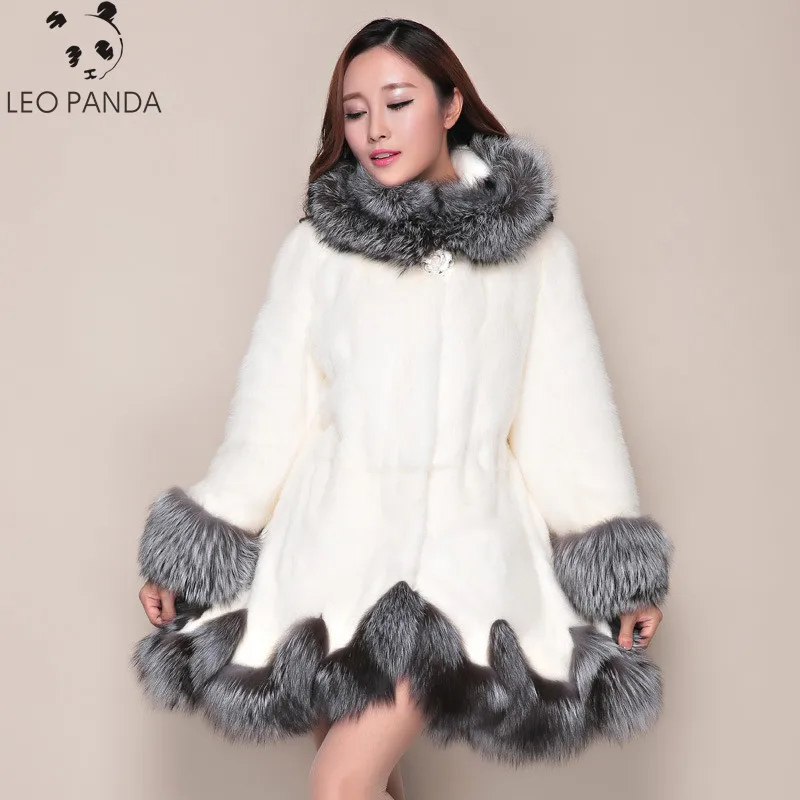 Размера плюс 4XL класса люкс женская зимняя куртка женский шапка из
