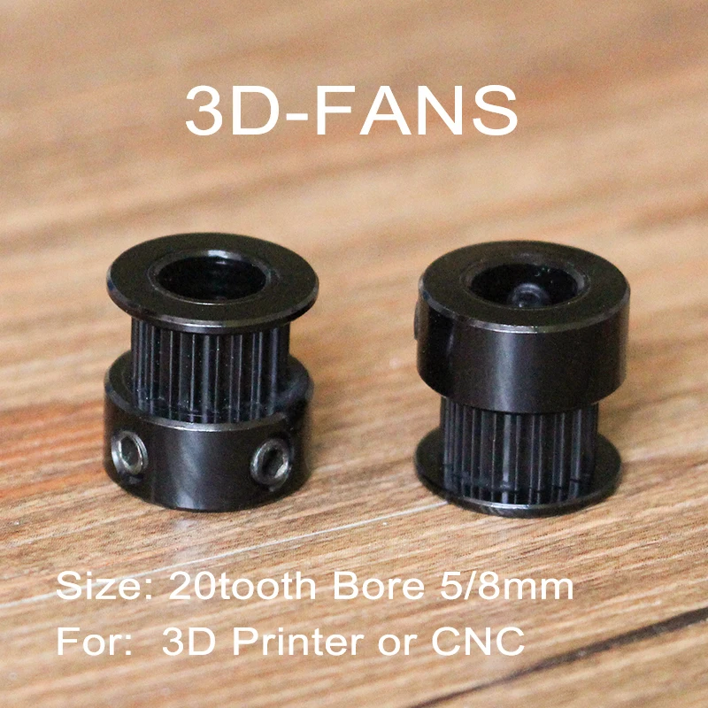 Детали для 3D принтера GT2 шкив алюминий 20 зубьев отверстие 5 мм 8 зубчатый редуктор