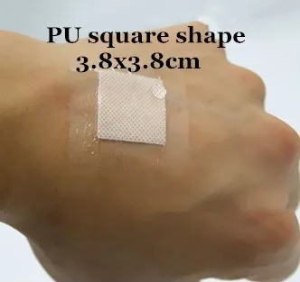 PU square shape 20/50 шт водонепроницаемый клейкий перевязочный медицинский Антибактериальный гемостаз пластырь для дома и путешествий на открытом воздухе аптечки первой помощи - Цвет: PU square shape