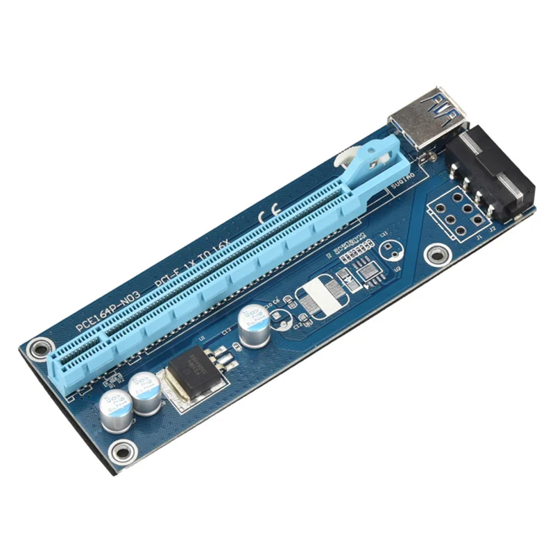 4PIN IDE Molex Питание Riser Card pci-e 1x к 16x преобразования расширение доска очередь PCIe Mini с 60