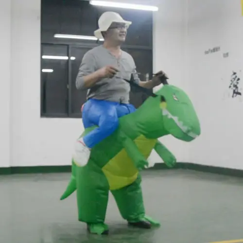 Новинка 2016 костюм для косплея мир Юрского периода мужской надувной езды на