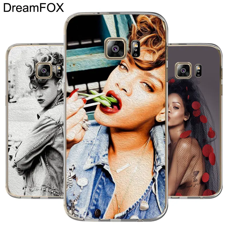 DREAMFOX M216 модный силиконовый чехол Rihanna из мягкого ТПУ для Samsung Galaxy S5 S6 S7 S8 S9 S10 5G S10E Lite