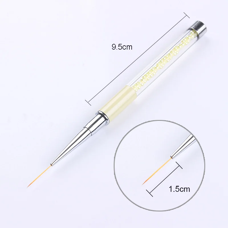 1.5cm 1 шт УФ-гель для ногтей, кисть для рисования, рисования, Цветочная ручка, 5 мм-20 мм, инструмент для маникюра и дизайна ногтей - Цвет: 1.5cm