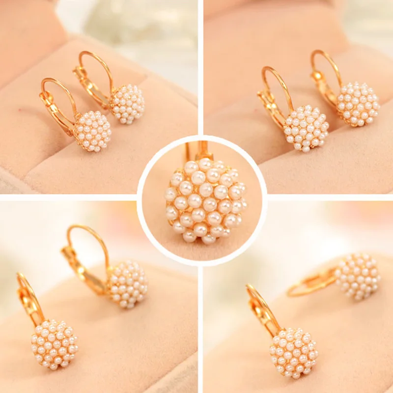 Женские милые красивые серьги гвоздики в Корейском стиле с мелким зерном риса