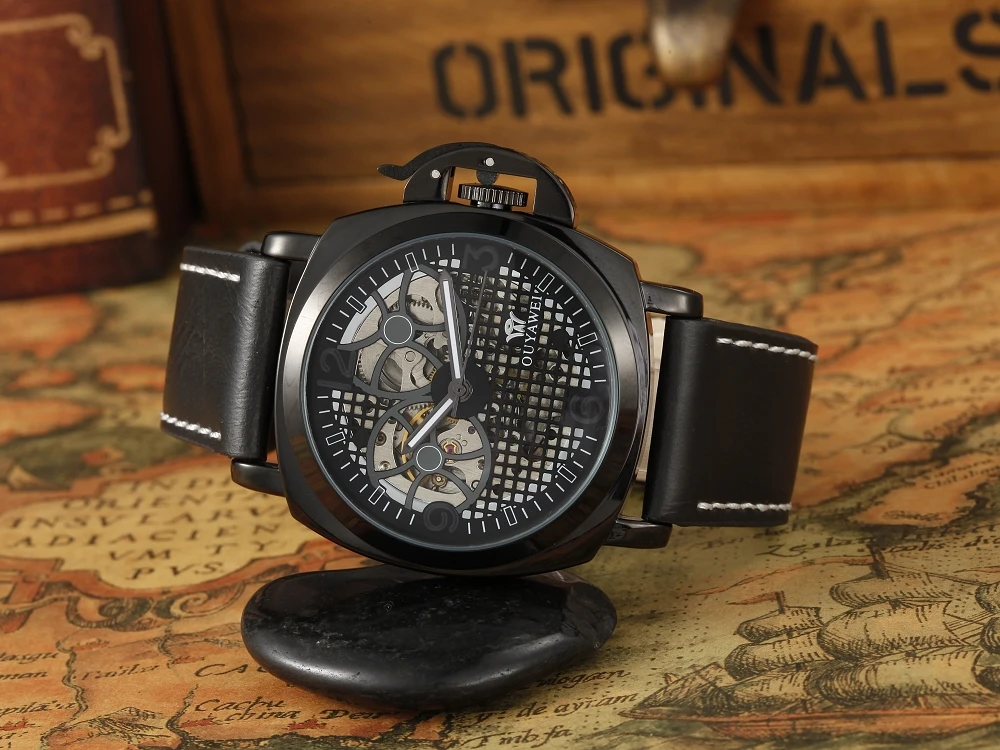 Новые модные Механические Мужские наручные часы OYW с автоподзаводом мужские