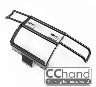 BLACK WITH LED CChand AA тип металлический передний бампер и светодиодный фонарь для 1/10 масштаб Tamiya CC01 ISUZU MU 4x4 грузовик автомобиль игрушки - Цвет: BLACK WITH LED