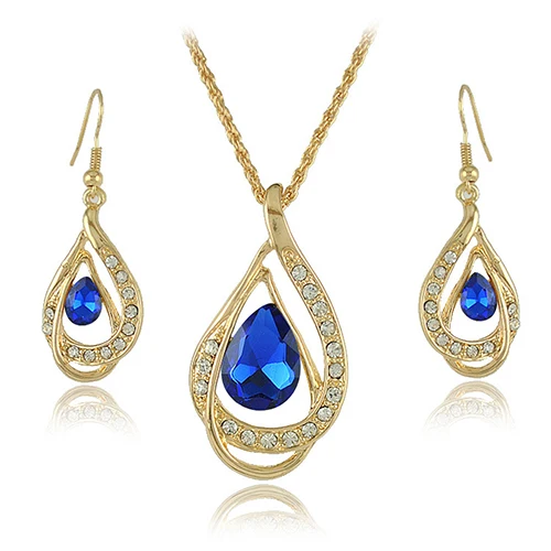 Bluelans модный набор ювелирных изделий для банкета и вечеринки серьги с кристаллами