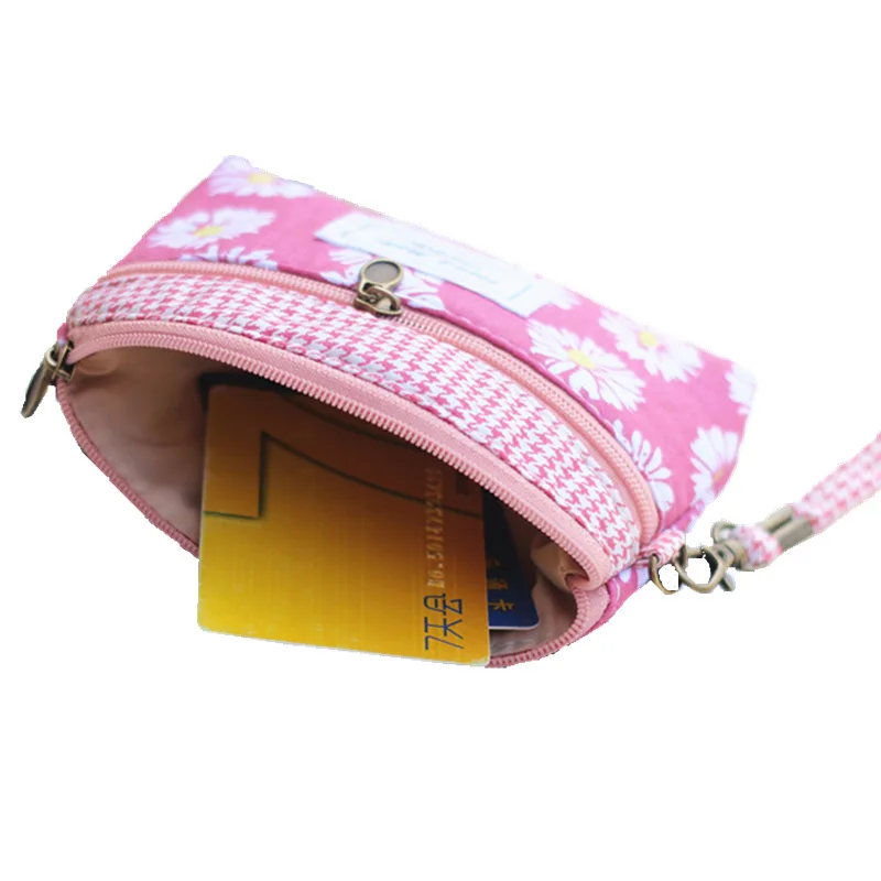 Хлопковые женские кошельки с цветочным рисунком детский органайзер сумки для
