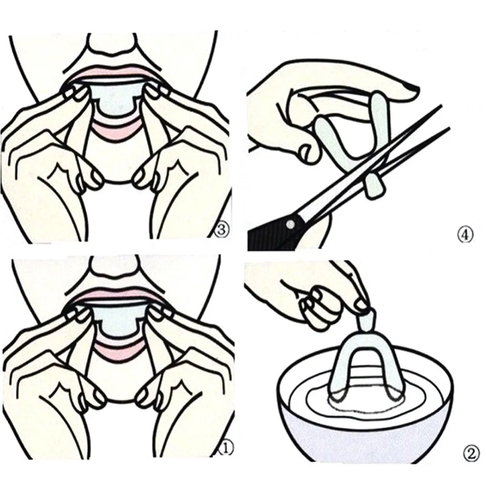 4pcs Teeth Whitening Silicone Night Mouth Guard for Clenching Grinding Dental Bite Sleep Aid Tray |