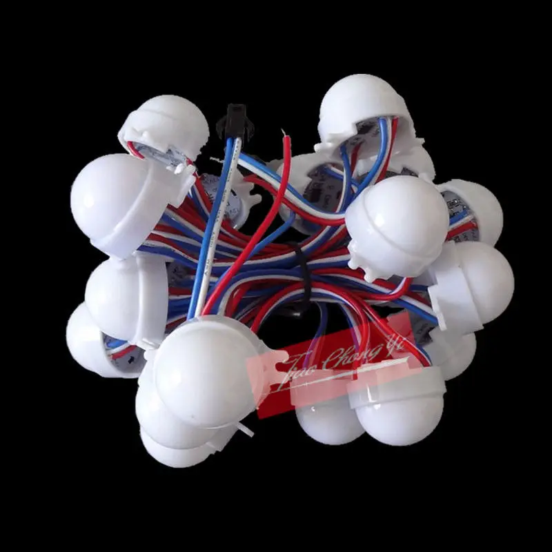 New 20pcs /Lot DC12V WS2811 30mm Diffused LED Pixel Module Full Color 3LEDs 5050 RGB led lamp string D30 modules IP68 0.72W/PCS | Освещение