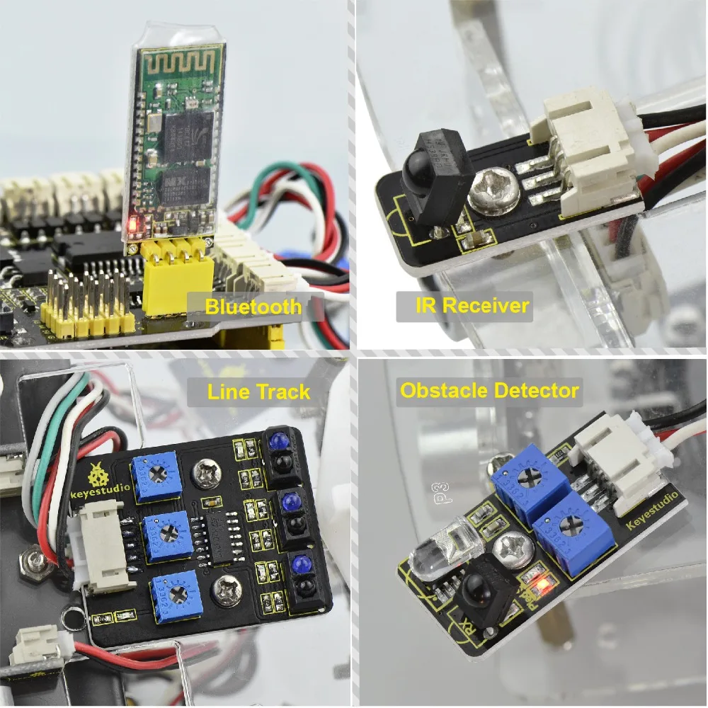 Новинка! Keyestudio 2WD настольный мини Bluetooth робот умный автомобиль V2.0 Комплект для