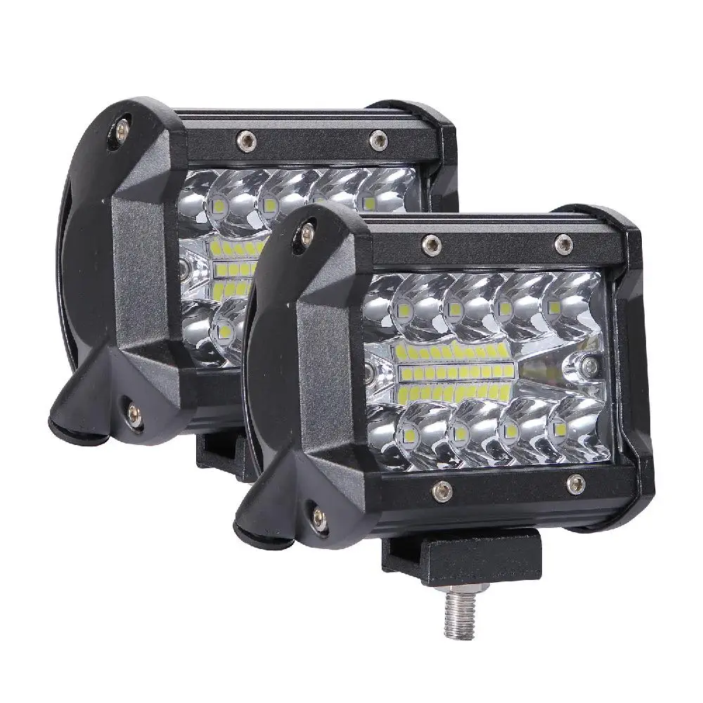 200W 4inch Car LED Work Light Bar Driving Lamp for Offroad Boat Tractor Truck 4x4 SUV ATV Fog Light 12V 24V Headlight Led Bar - Цвет: 2pcs