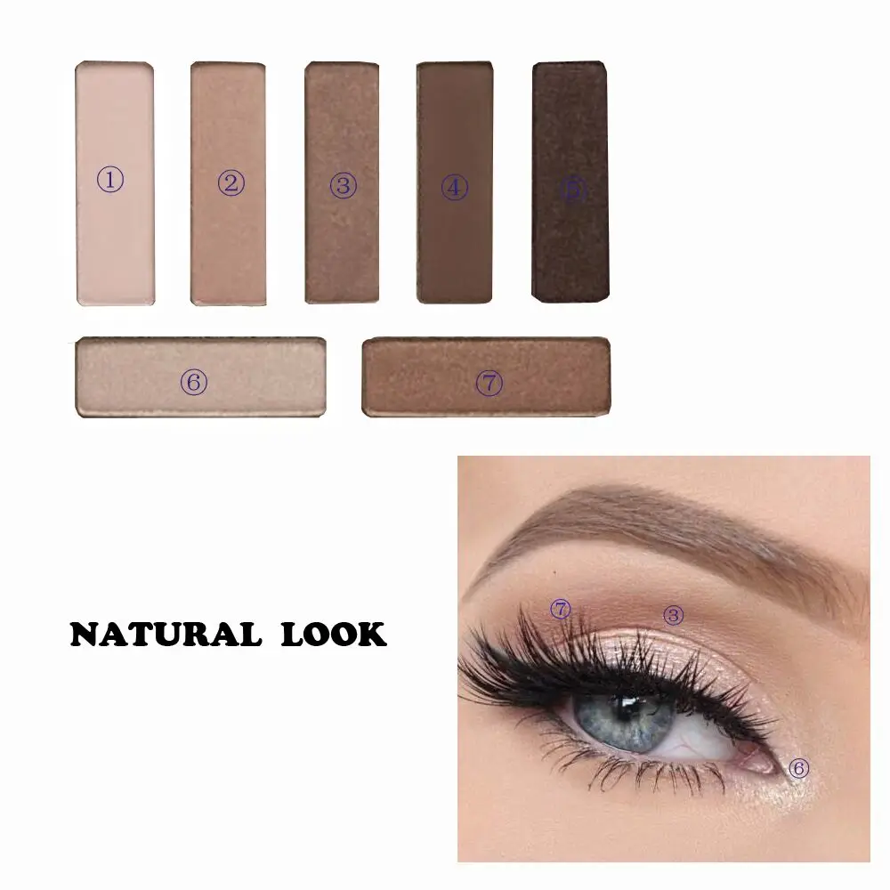 Палитра теней для век 120 шт. 7 цветов естественные матовые мерцающие тени легко