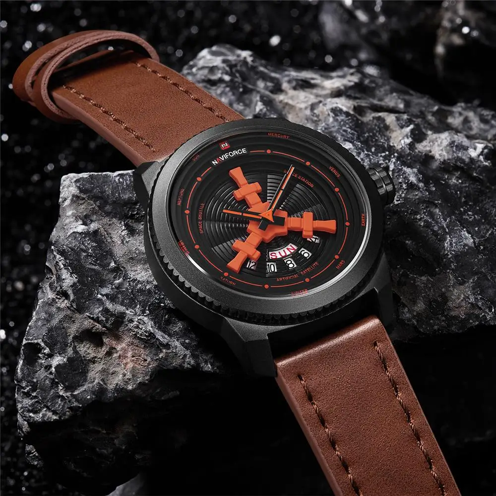 Новинка 2020 Брендовые Часы NAVIFORCE мужские Модные Повседневные спортивные часы с