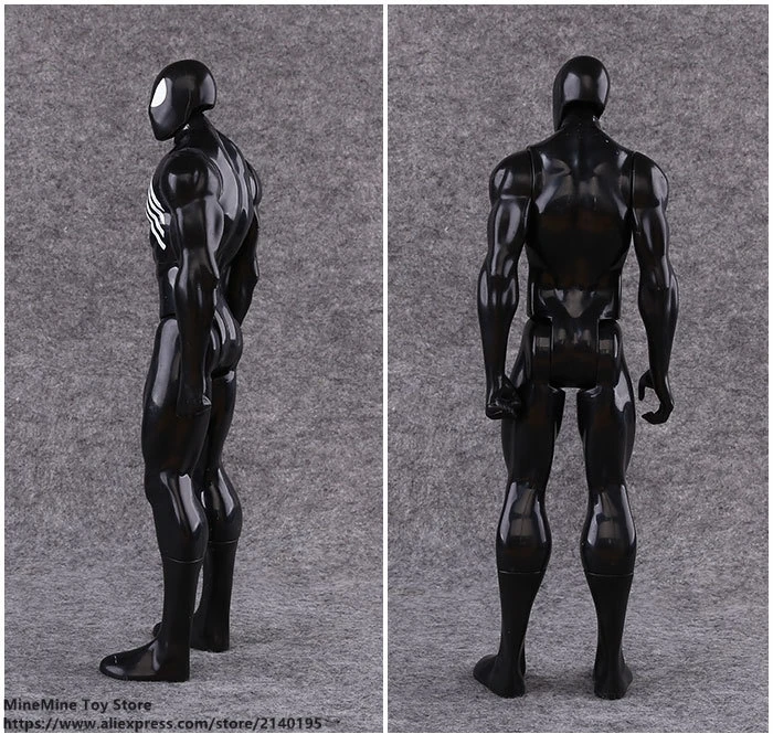 DISNEY Marvel Avengers Black Spider Man venom 30cm Action Figure Anime Mini Decoration PVC Collection Figurine Toy model gift | Игрушки и