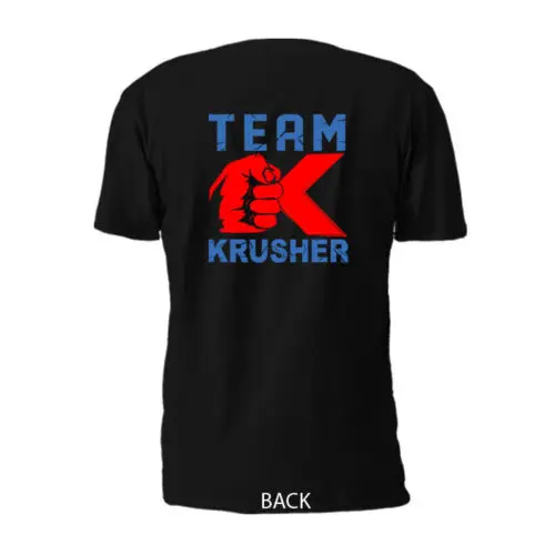 Двусторонняя новая футболка с графическим принтом команда Krusher Сергей черная