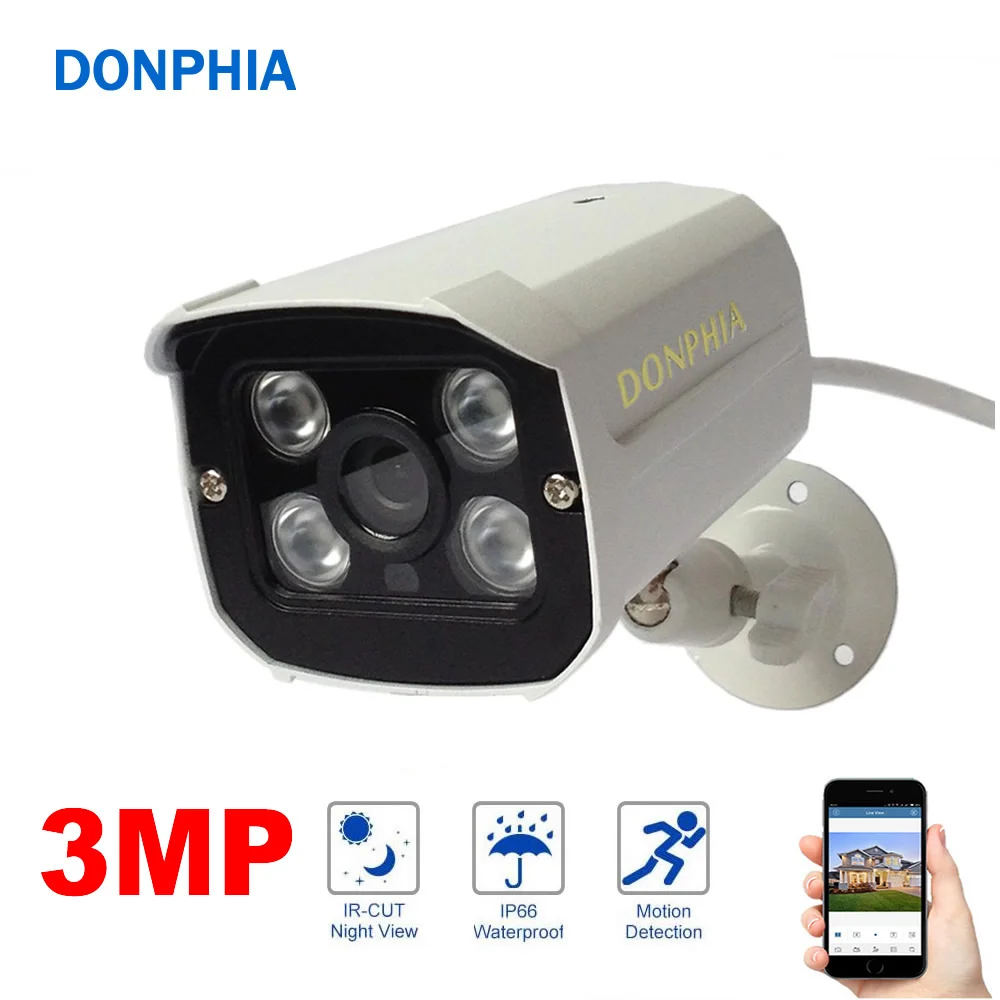 Новейшая 3MP ip камера Oudoor безопасности H.265 + ONVIF водонепроницаемая облачная