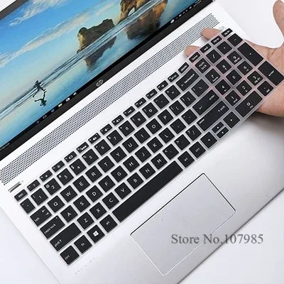 15 inch laptop Keyboard Cover Protector Skin For HP Probook 15.6" Laptop ProBook 450 G5 450 G6 455 G6 650 G4 470 G5 17.3 inch - Цвет: Black
