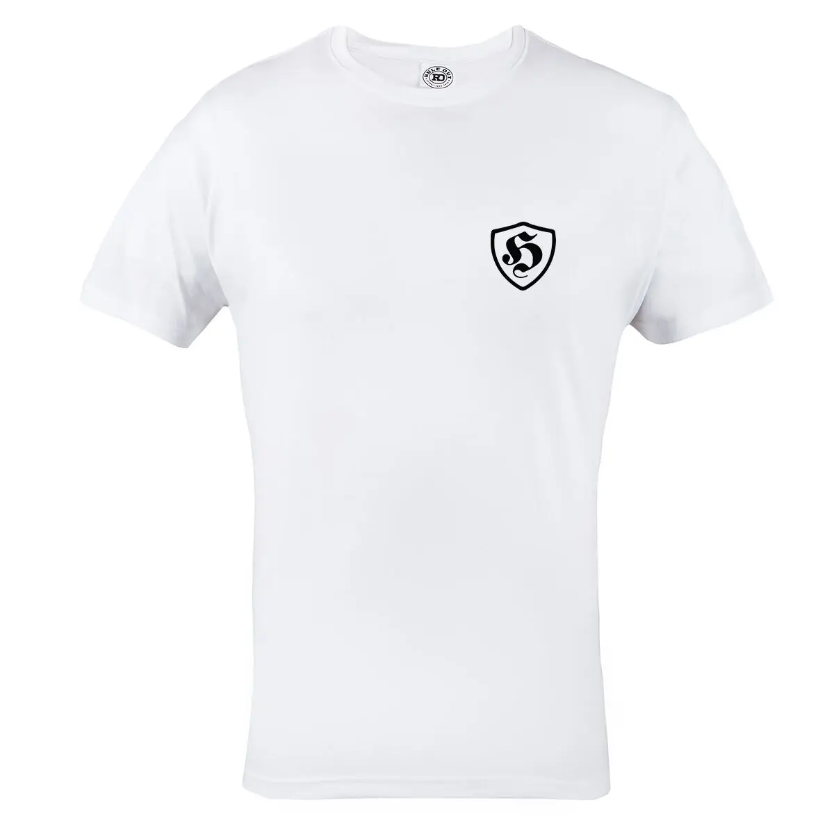 Мужская белая футболка из 100% хлопка с двойной стороной смешной хулиганс