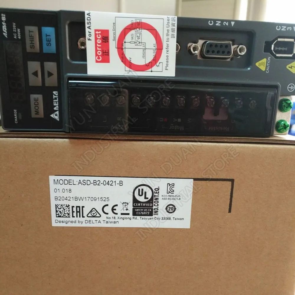 400W B2 Delta Сервопривод переменного тока ASD 0421 B для NEMA24 NEMA32 Motor Новое в