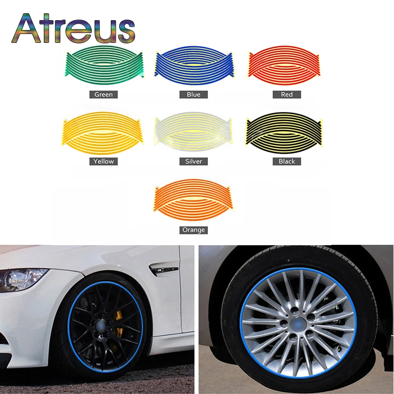 Светоотражающая лента Atreus для автомобильных колес 1 комплект наклейки Toyota Corolla RAV4