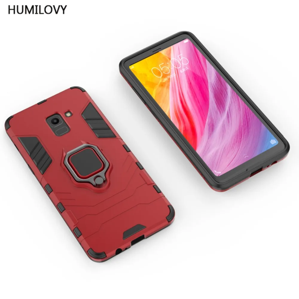 A8 2018 Plus Case For Samsung Galaxy Cover finger ring stand holder magnet phone case funda |