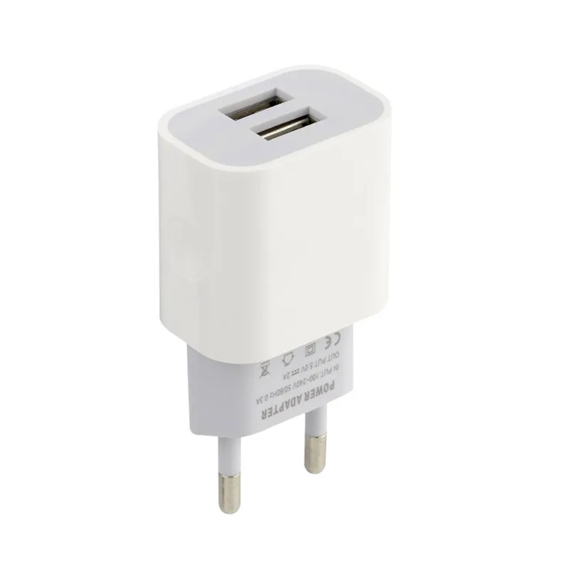 Штепсельная Вилка европейского стандарта 5 в 2A 2USB адаптер зарядного устройства