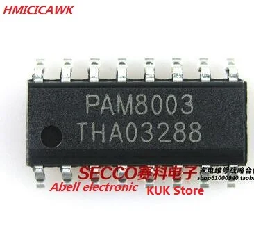 

Original 100% NEW PAM8003 PAM8003DR 8003 8003DR SOP16 20PCS/LOT