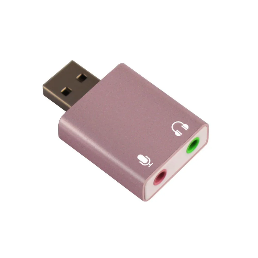 Мини USB Звуковая карта Внешний адаптер 3D стерео разъем 3 5 мм наушники микрофон для