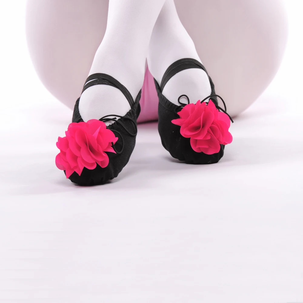 Новое мягкая балерина обувь для женщин девушки детей холст танцевальной обуви