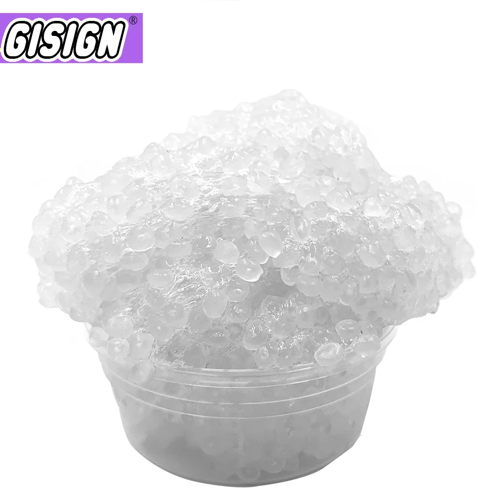 

50g Crystal Slime Rice Mud Glue Foam Clear Bead Cloud Fluffy Slime AntiStress Toy Soft Plasticine Modeling Clay Putty for Kids