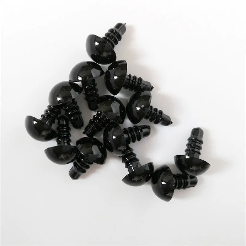 

100pcs Black Plastic Doll Eyes Safety Eyes 6mm 8mm For toys Teddy Bear Stuffed Toys Snap Animal Puppet Dolls Craft Eye Amigurumi
