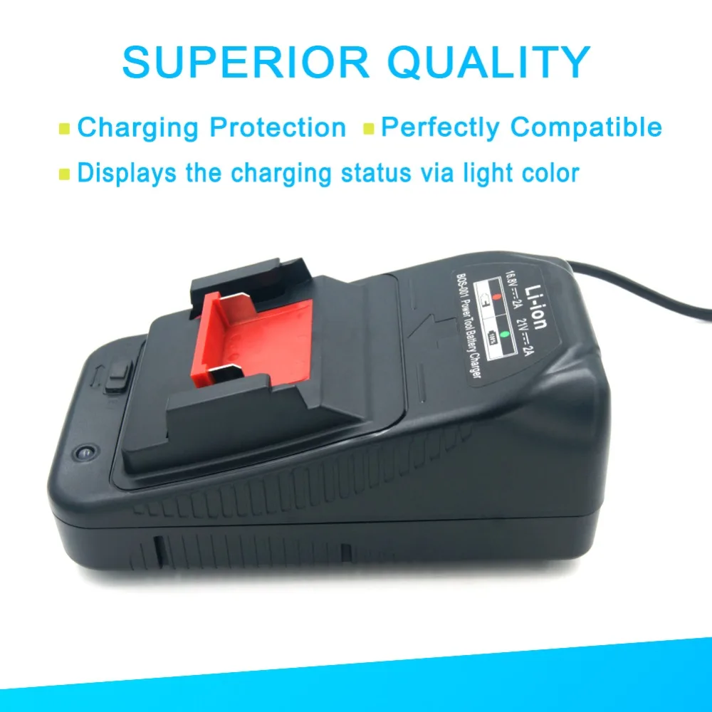 Литий-ионный аккумулятор AL1814CV Сменное зарядное устройство для Bosch 14,4 V 18V BAT609 BAT610G BAT618 BAT607 BAT607G US/EU Plug