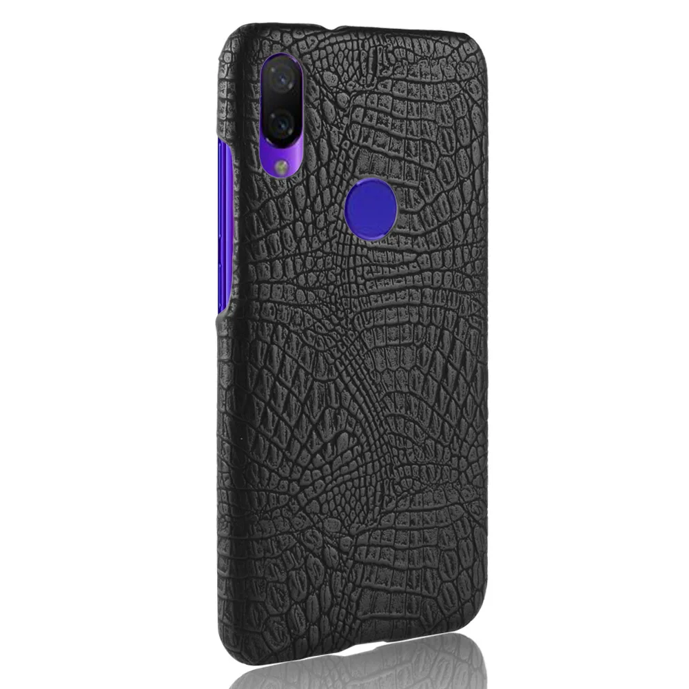 Жесткий чехол из искусственной кожи с текстурой под крокодила для Xiaomi Redmi 7 GO 6 PRO 6A