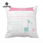 Пользовательский Жираф детский день рождения розовая мята Aqua Чирок наволочка из мягкого полиэстера домашняя декоративная наволочка для дивана