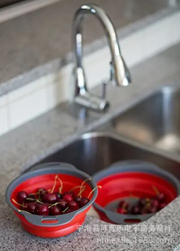 2 Pieces 1 Lot Of Round Folding Collapsible Water Filter Basket Drain Washing Fruit | Дом и сад