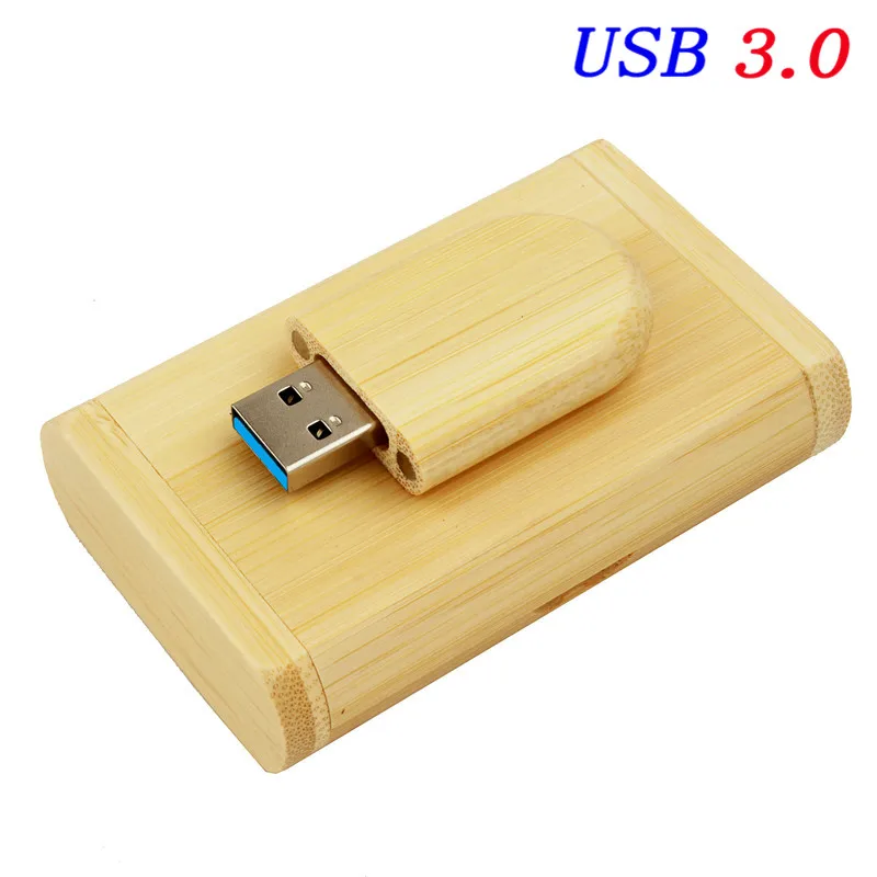 Bamboo with box JASSTER(более 10 шт. бесплатный логотип) флеш-накопитель USB 3,0 карта памяти+ упаковочная коробка pendrive 4 ГБ 8 ГБ 16 ГБ 32 ГБ 64 ГБ фотография подарок - Цвет: Bamboo with box