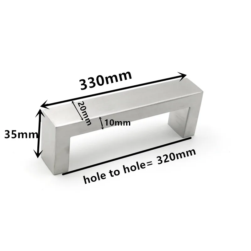 320mm Kichen ручки для ящика шкафа ручки из матового никеля "~ 11,3" ручки для двери шкафа ванной комнаты мебель для офисного стола ручки для ящиков - Цвет: 320mm