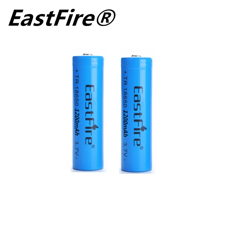 Литий-ионный аккумулятор EastFire для фонарика 2 шт. 18650 1200 мАч 3 7 в | Электроника