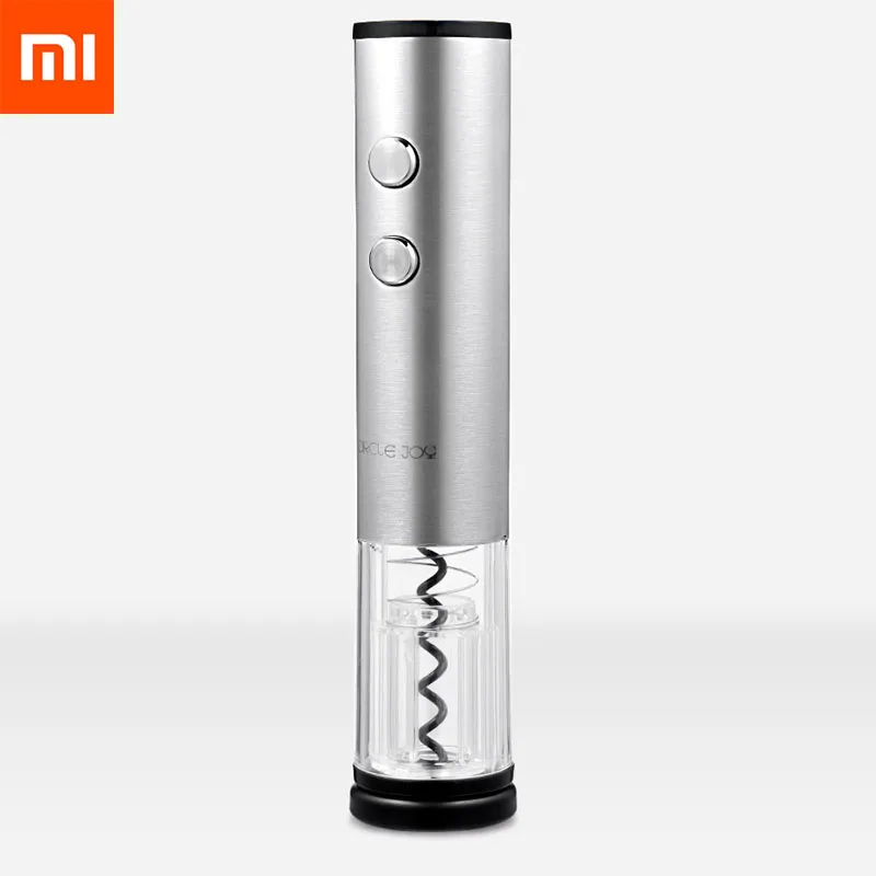 Opener Xiaomi Circle Joy автоматическая открывалка для бутылок красного вина круглая пробка для вина из нержавеющей стали Электрический штопор фольга резак база пробка - Цвет: Opener