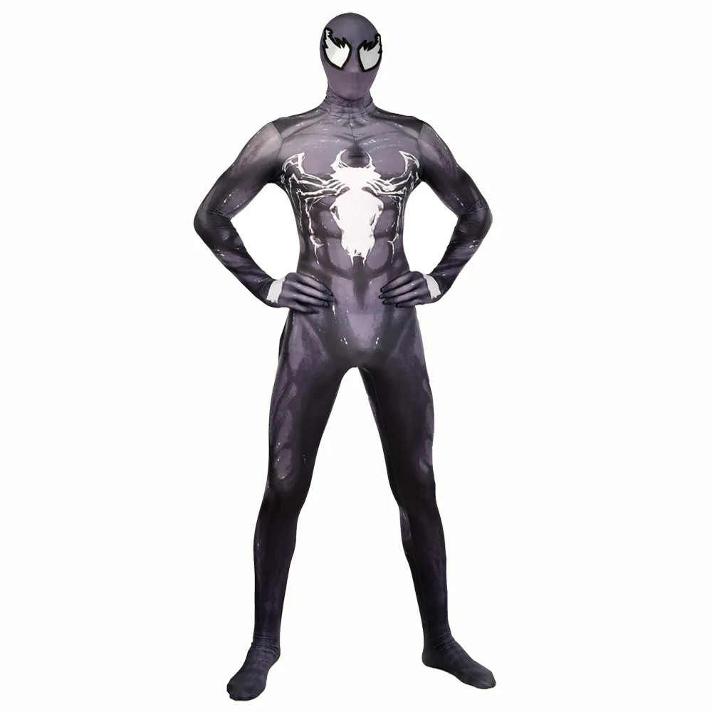 Костюм Человека паука Venom Symbiote для костюмированной вечеринки Хэллоуин спандекс