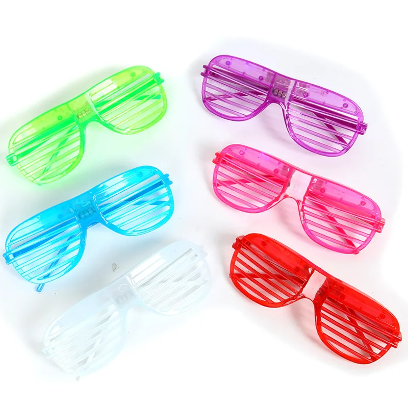 100 шт./лот светящиеся очки для вечеринки модные ставни светодиодные Классические