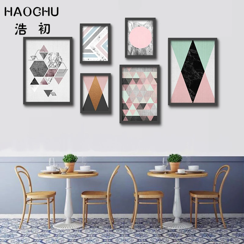 Современная Минималистичная Геометрическая картина HAOCHU в скандинавском стиле