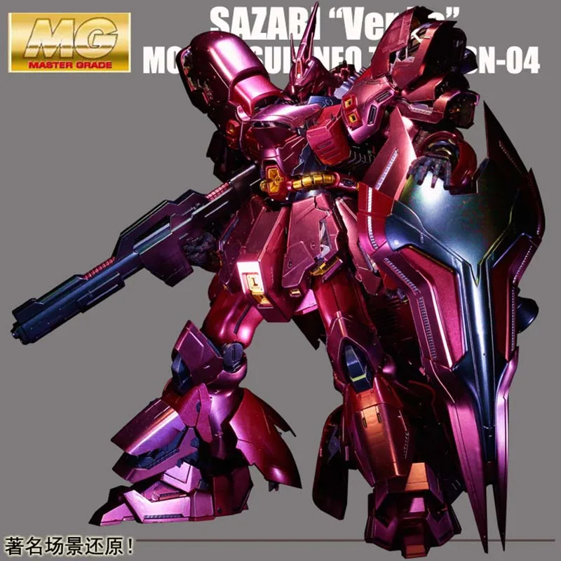Аниме мобильный костюм Bandai MSN 04 матовый черный Sazabi Gundam MG 1/100 модель робота пазл