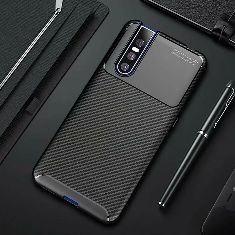 Чехол для Vivo V15 Pro, Ударопрочный Мягкий чехол для телефона из ТПУ, задняя крышка для Vivo V15 Pro V15Pro V 15 Pro, Боковая Сумка, Fundas coque - Цвет: Black