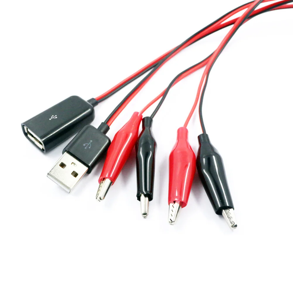 USB зажим крокодил провода Мужской Женский к тестер детектор постоянного