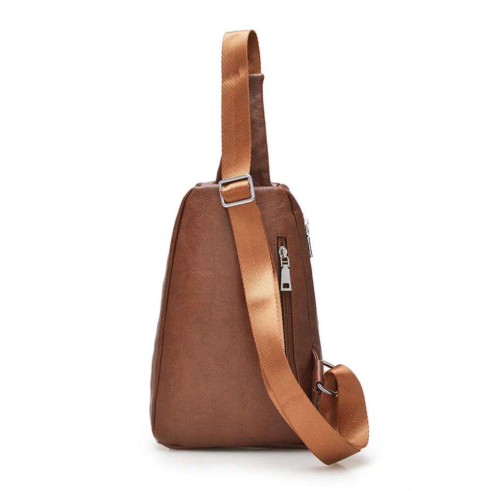 Роскошные искусственная кожа груди мешок для мужчин Crossbody мужская повседневная