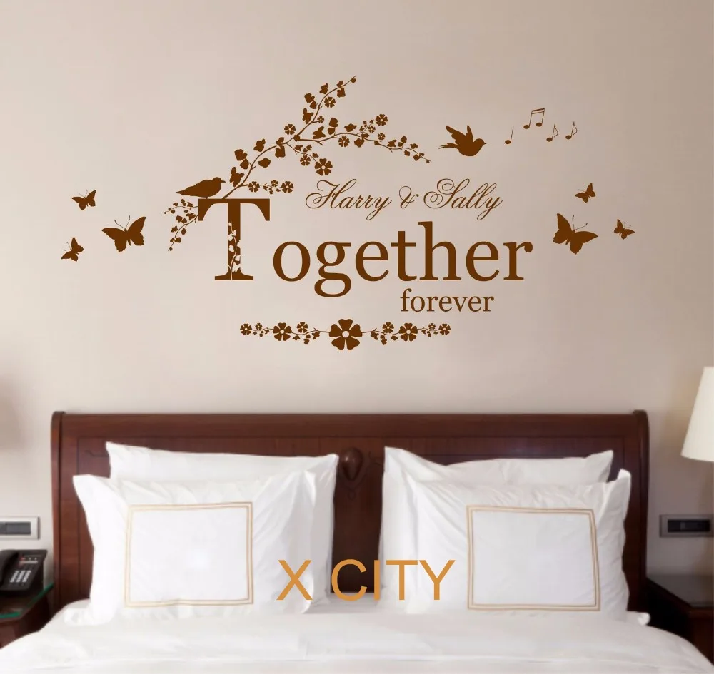 Персонализированное имя Lover Together Forever QUOTE Настенный Съемный художественный